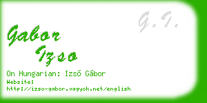 gabor izso business card