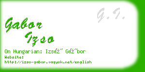 gabor izso business card